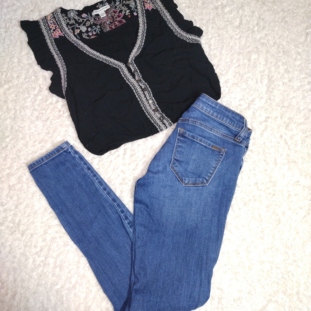 Women's jeans, top included sz med